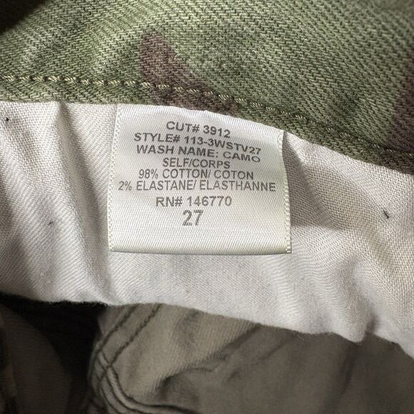 REDONE Jeans Womens 27 x 27 Stove Pipe High Rise Straight 70's Camo Raw Hem USA - Picture 7 of 8